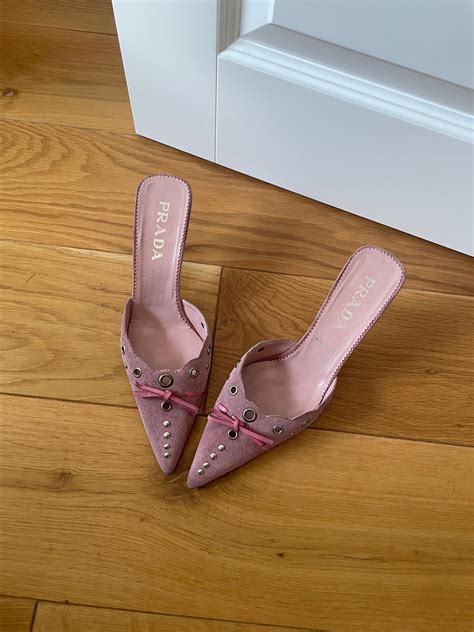 prada eyelet mules